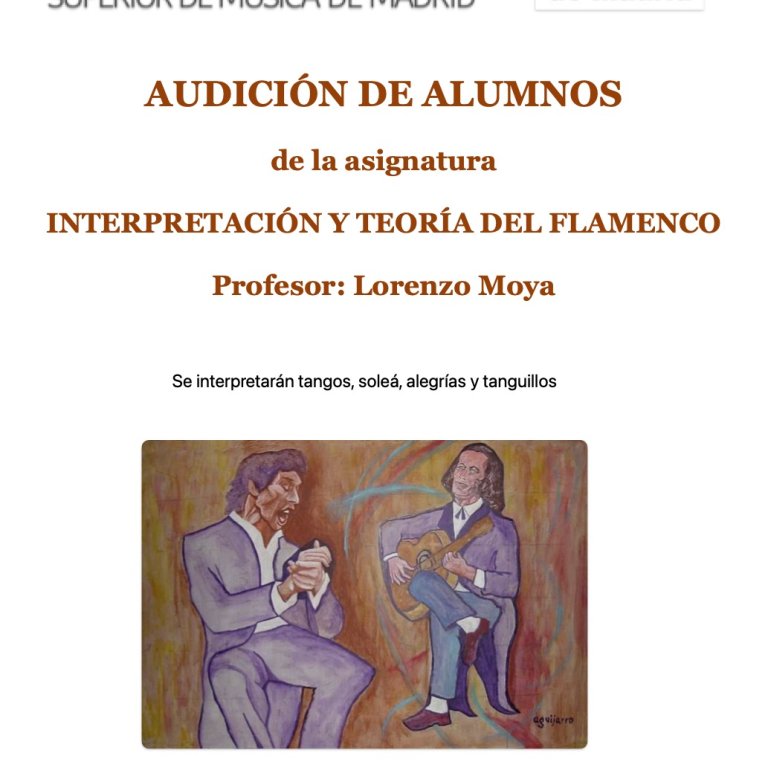 Audición de alumnos de Interpretación y Teoría del Flamenco en el Aula 003